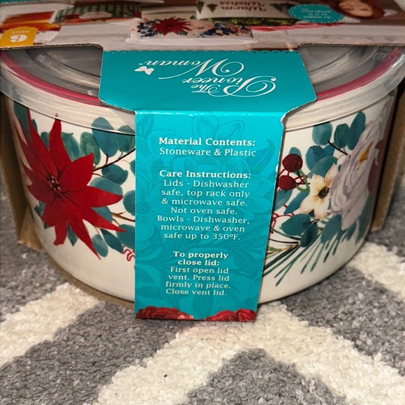 The Pioneer Woman Wishful Winter Nesting Bowl Set with Lids - Picture 8 of 9